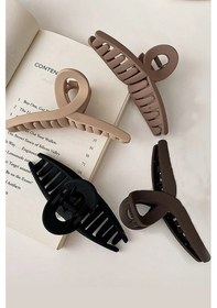 Resim Kadın 3'lü Siyah Fiyonk Mandal Toka Seti Siyah - Kahve 