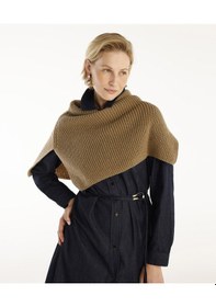 Resim Yargıcı İki Renkli Triko Boyunluk Bej-kahverengi Bej - Kahverengi 