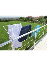 Resim Balkon Çamaşır Askılığı Çamaşır Kurutma Askısı Küpeşte Alüminyum 