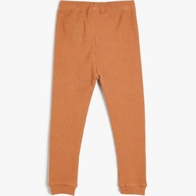 Resim Koton Beli Bağlamalı Pamuklu Jogger Eşofman Altı Kahverengi 5smb40014tk Kahve 