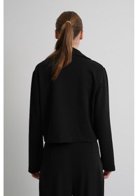 Resim Alexander Gardi Alexandergardı Astarsız Crop Blazer Ceket Siyah 