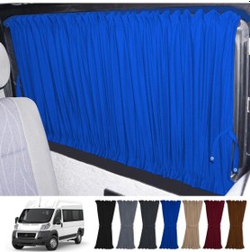 Resim Pandami Fiat Ducato Boxer Jumper Uzun Şase 2006+ Uyumlu Mavi Raylı Oto Perde Takımı 