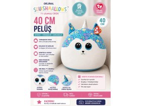 Resim Squishmallows Helena Mavi Husky 40CM Peluş 