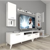 Resim Decoraktiv Eko 5200da Mdf Retro Tv Ünitesi Tv Sehpası - Parlak Beyaz 