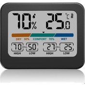 Resim Moveevo Ev İçin Renkli Büyük Ekranlı Nem Ve Sıcaklık Ölçer - Düşük/yüksek Sıcaklık Kaydı, Taşınabilir Multifonksiyonlu Ev Aleti 