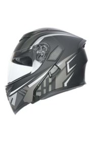 Resim RHKC 902 Çene Açılır Vizörlü Kask Mat Siyah/Gri 