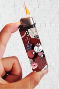 Resim SARANG Çakmak Hello&Spider Kolaj Baskılı Full Kaplamalı Klasik Çakmak 