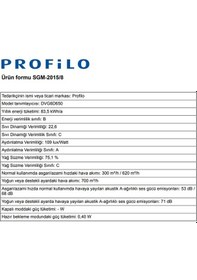 Resim Profilo DVG6D650 60 CM Duvar Tipi Davlumbaz 