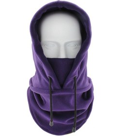 Resim Polar Polar Balaclava Yüz Maskesi Rüzgar Geçirmez Boyun Eşarp Başlık Isıtıcı Kış Doğa Sporları İçin - Mor 