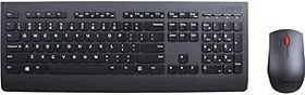 Resim Lenovo Profesyonel Kablosuz Q Klavye ve Fare Seti, Siyah 