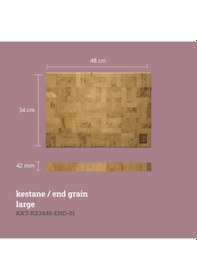 Resim KAF Ahşap Kestane End Grain Kesme Tahtası Büyük Boy 