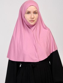 Resim manolyaşal islamic hijab Pratik Eşarp Peçeli-peçesiz Hazır Türban Sufle Pembe 