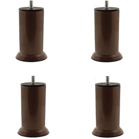 Resim Mobilya Kanepe Baza Koltuk Çekyat Yükseltme Ayağı İnce Diş M8 Kahverengi Plastik 10 Cm 4 Adet Kahverengi 