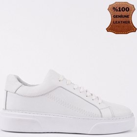 Resim Muggo Rider Bağcıklı Hakiki Deri Kalın Taban Erkek Günlük Sneaker Spor Ayakkabı 