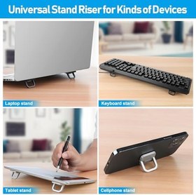 Resim Mini Dizüstü Bilgisayar Standı, Taşınabilir Dizüstü Bilgisayar Standı, Havalandırmalı Soğutmalı Katlanabilir ve Hafif Ergonomik Yükseltici, Şık Bilgisayar Dizüstü Bilgisayar Tutucu Klavyelere 