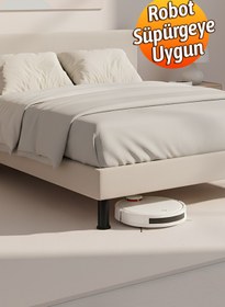 Resim Badem10 Keson 4 Adet 15 cm Siyah Plastik Mobilya Baza Tv Ünitesi Yükseltme Ayağı Robot Süpürge Uyumlu 