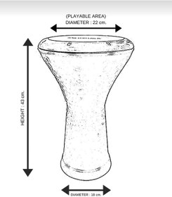 Resim Darbuka Döküm Kaliteli Kırmızı - Akort Ayarlı Taşıma Çantası+metod 