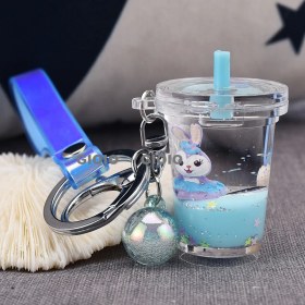 Resim Silver1 Miffy Tavşan Bebek Anahtarlık Kolye Kadın Zarif Diy Boncuklu Çift Anahtarlık Kitap Çantası Çekicilik (Yurt Dışından) 