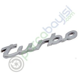 Resim Turbo Metal 3D Amblem Logo Orjinal Style Krom 