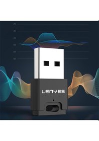 Resim Lenyes Lr203 Usb Bluetooth 5.0 Wireless Transmitter Adaptör Siyah 