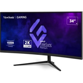 Resim Viewsonic Vıewsonıc 34" Va VX3418C-2K 1ms 180HZ Hdmı-Dp Kavisli Gaming Monitör 3440X1440 