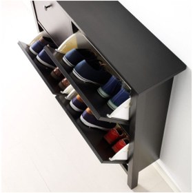 Resim IKEA Hemnes Ayakkabı Dolabı Venge, 107x101 Cm 