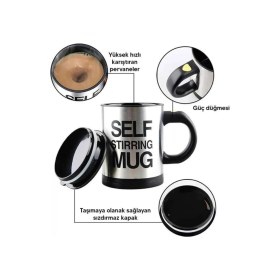 Resim MiraLive Karıştırıcı Özellikli Mikser Kupa Bardak Kompakt Taşınabilir Mug 