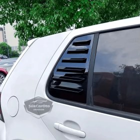 Resim Vw Golf 4 1997-2003 Uyumlu Kelebek Cam Izgarası Kelebek Cam Vizörü Havalandırma Sağ Sol Takım Parlak Siyah 
