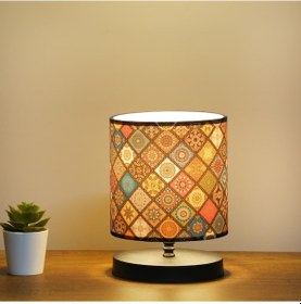 Resim Homing AYD-3248 Tasarım Çini Desenli Mini Abajur Kırmızı 