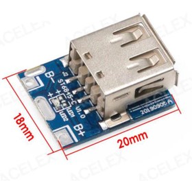 Resim Genel Markalar Powerbank Şarj Devresi - 5V 1A Charger Modül (USB Booster) 