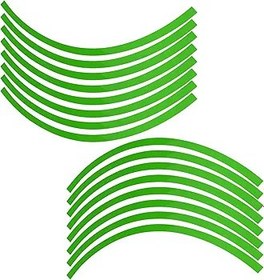 Resim Ymiko Yansıtıcı Jant Şerit Etiket Evrensel Jant Bant Araba Motosiklet Filmi için Yansıtıcı Etiket 16-19 Inç (Floresan Yeşil) 