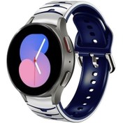 Resim Samsung Galaxy Uyumlu Watch 5 40mm Kavisli Doku Silikon Saat Kordonu 