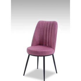 Resim MyMassa Gold Sandalye Nubuk Kumaş Metal Siyah Ayaklı 