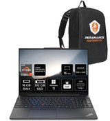 Resim LENOVO ThinkPad E16 AMD Ryzen 7 7730U 16GB 512GB SSD 16" FHD W11P & PER4 Çanta 