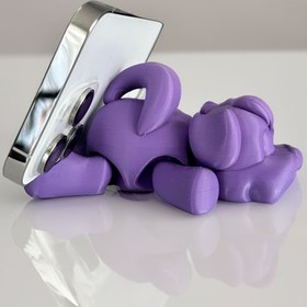 Resim Obaco Köpek Telefon Tutucu Masaüstü Telefon Tutucu Hayvan Figürlü Telefon Aksesuarı Eklemli Hayvan Oyuncak 