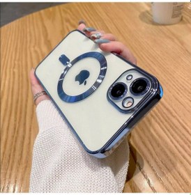 Resim Apple Uyumlu iPhone 14 Kilif Magsafe Kamera Lensli Korumali Seffaf Silik 560979424 