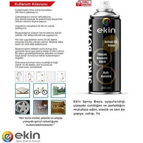 Resim Ekin 400 Ml Sprey Boya Metalik Gümüş Gri Renk 5 Adet Metalik Gümüş 