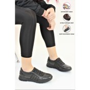 Resim Forelli Kadın Spor Tarz Hakiki Deri Ortopedik Ayakkabı FE22/KA29410 