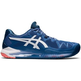 Resim Asics GEL-RESOLUTİON 8 Erkek Lacivert Tenis Ayakkabısı - 1041A079-404 