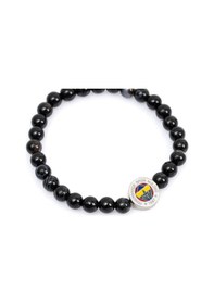 Resim Fenerbahçe Lisanslı Fb Akik 6mm Doğaltaş Bileklik Kanarya Baskılı Hediyelik Ahşap Kutulu 