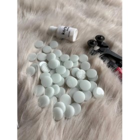 Resim Karsan Mozaik Beyaz Yuvarlak Sanatsal Mozaik 18X18MM (100GR) 