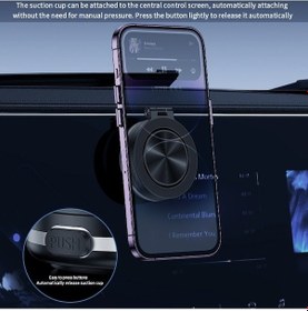 Resim Pazly Vakum Tutucu Manyetik Katlanabilir Gümüş Telefon Braketi Araç İçin Adsorpsiyon Cep C1 Destek Gümüş 