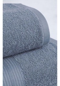 Resim 2 Parça Battal Lüks Premium Banyo Spa Havlu Takımı 90x170 Cm İndigo Çok Renkli 