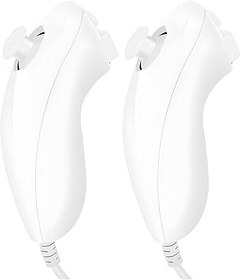 Resim Sporgo 2'li paket Nunchuk Controller Wii için: Wii U Video Gamepad, Motion Plus ile sağ Nunchaku kontrol cihazı, yedek Nunchuck Controller Wii ve Wii U konsolları ile mükemmel uyumludur 
