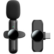 Resim K3 Yaka Klipsli Mikrofon Canlı Yayın Gürültü Azaltma Tip-c Mini Kablosuz Mikrofon, 1 Verici + 1 Alıcı 681400533a Fotoğraftaki 