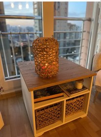 Resim Dekoratif Naturel Fener 32 Cm Hasır 