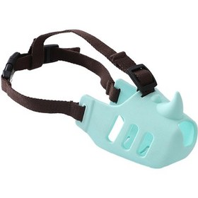 Resim Suntek Köpek Silikon Ağızlık Yumuşak Durdurma Isırma Mavi 