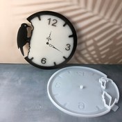 Resim Reçine Döküm Kalıpları, Yuvarlak Ağaçkakan Kadran Kalıbı, Kuş Reçine Alçı Kadran Duvar Askısı Dekorasyonu, DIY Kadran Silikon Kalıbı. 