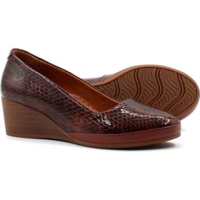 Resim Fast Step Hakiki Deri Kadın Dolgu Topuk Ayakkabı 411ZA291 