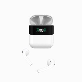 Resim Dvip P45 TWS 5.0 Dijital Ekranlı Beyaz Bluetooth Kulaklık 